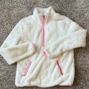 Lilly Pulitzer Cream Fleece with Pink Accents